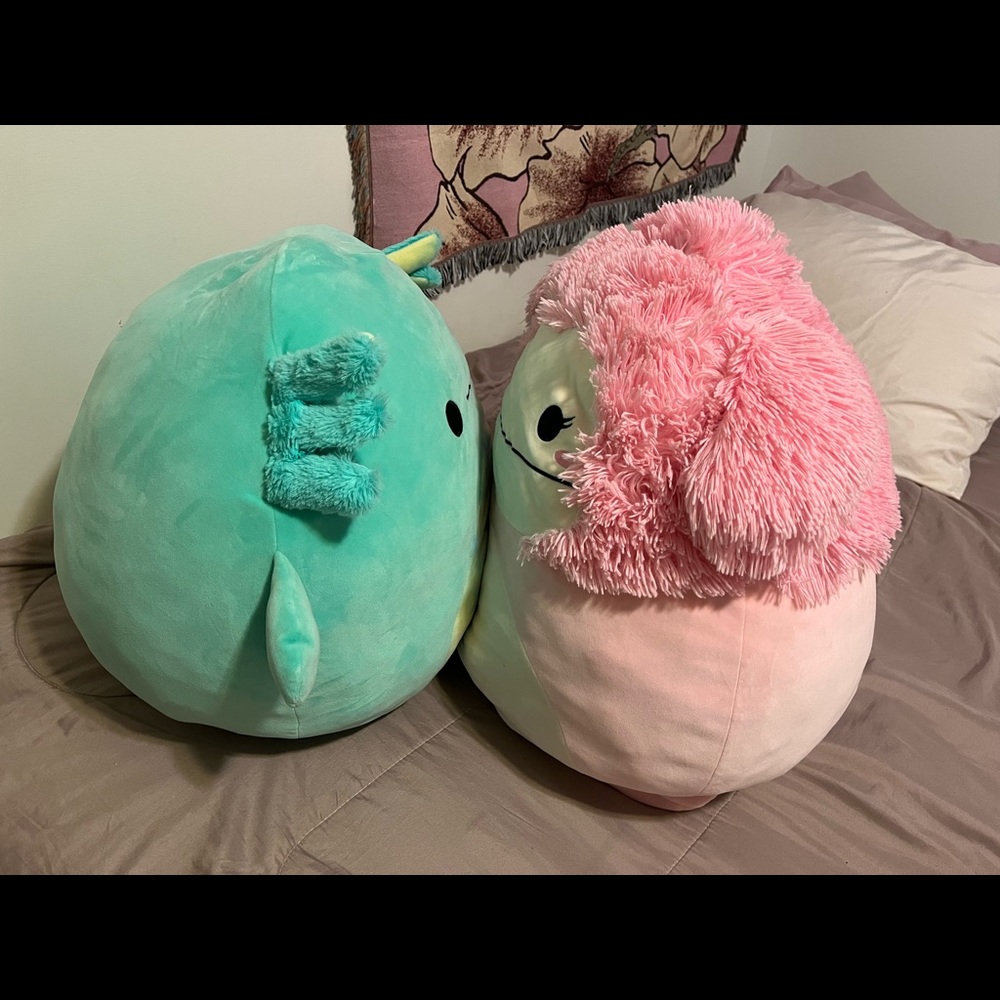 Squishmallow bundle (Brina & Anastasia) yeti and Axoloto.